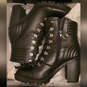 Black GUESS Jetti Combat Boots